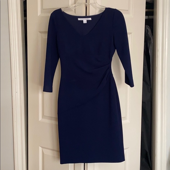 Diane von Furstenberg navy blue dress - Picture 1 of 4